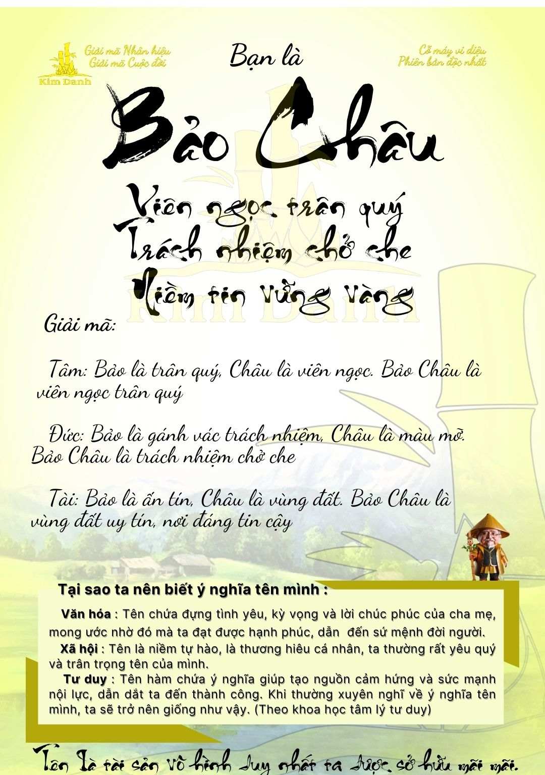 Ý nghĩa tên Bảo Châu