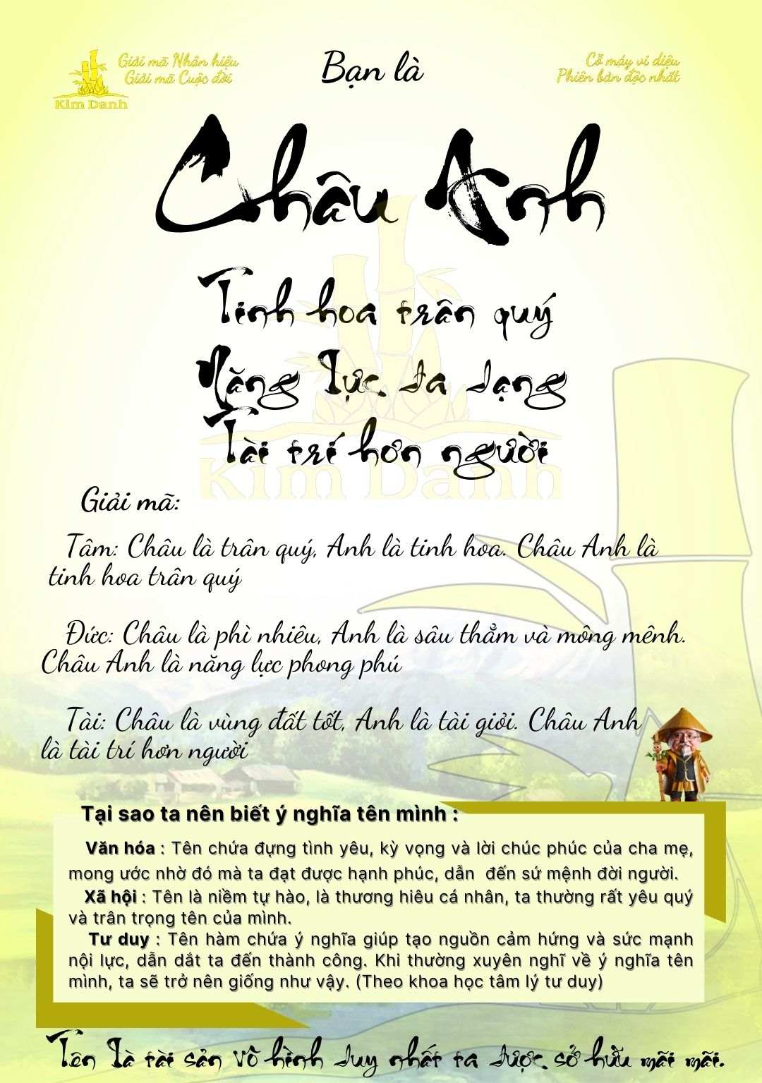 Ý nghĩa tên Châu Anh