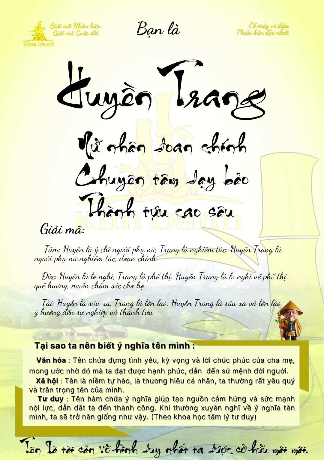 Ý nghĩa tên Huyền Trang