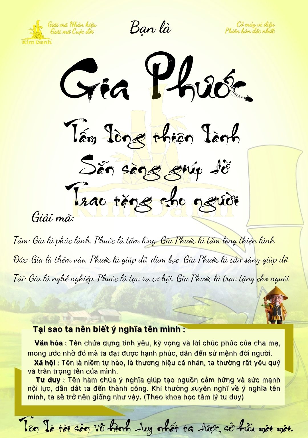 Giải mã ý nghĩa tên Gia Phước