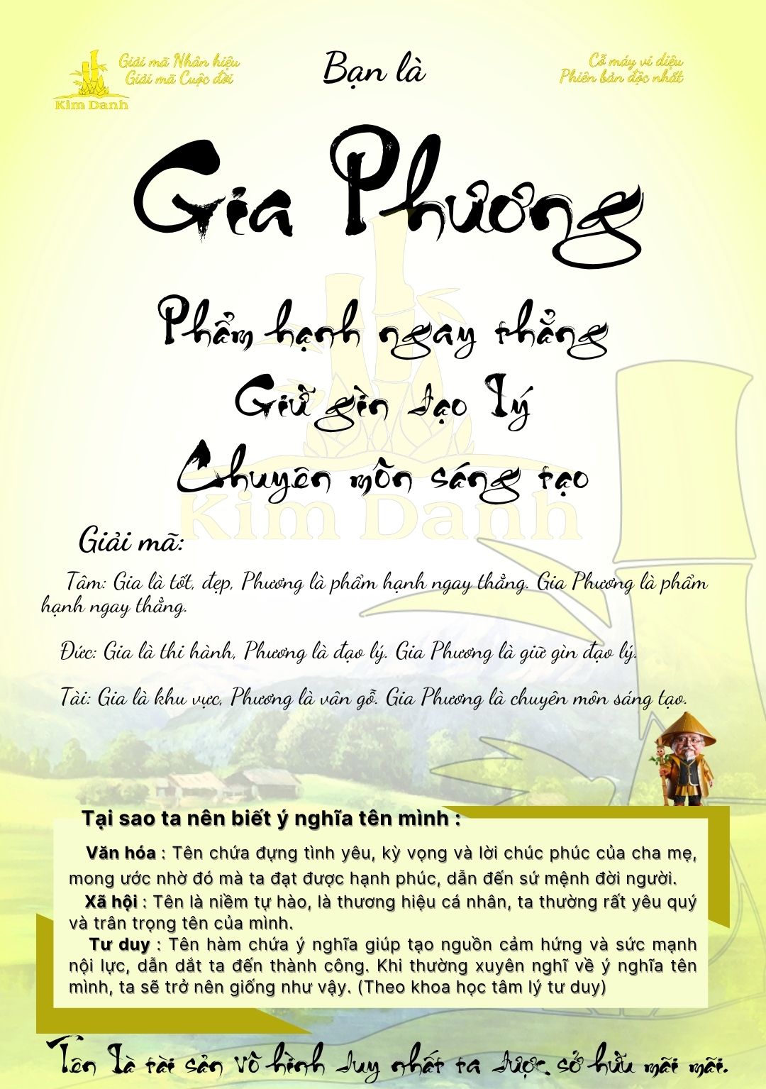 Giải mã ý nghĩa tên Gia Phương