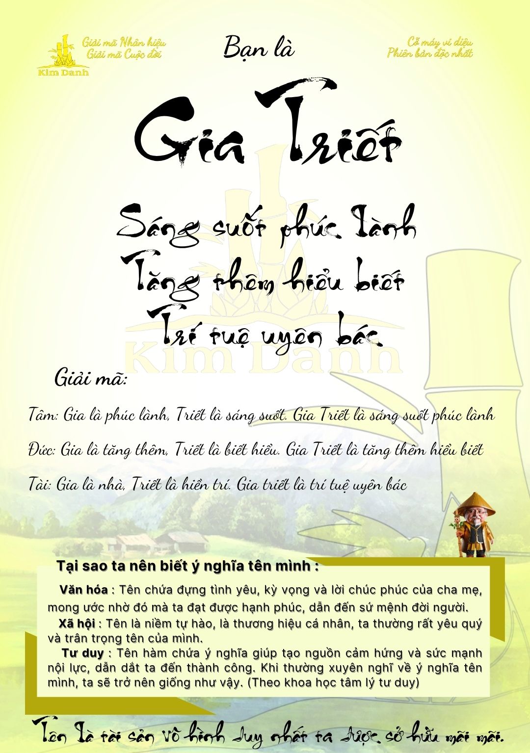 Giải mã ý nghĩa tên Gia Triết
