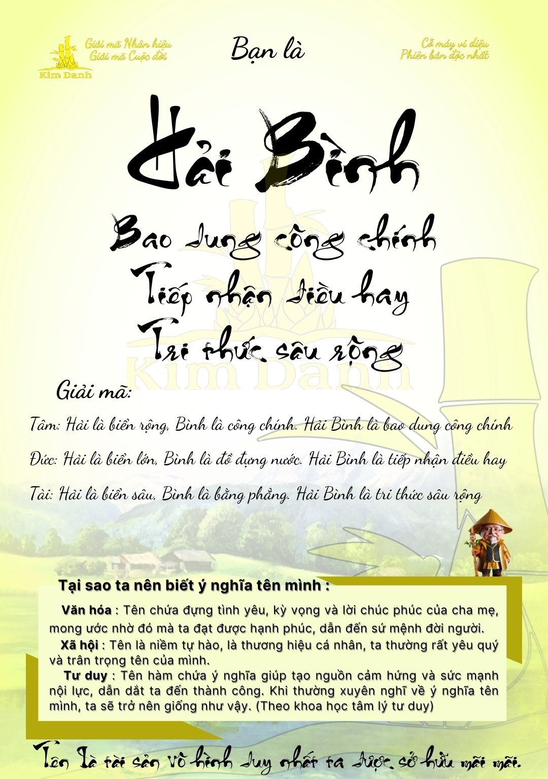 Giải mã ý nghĩa tên Hải Bình