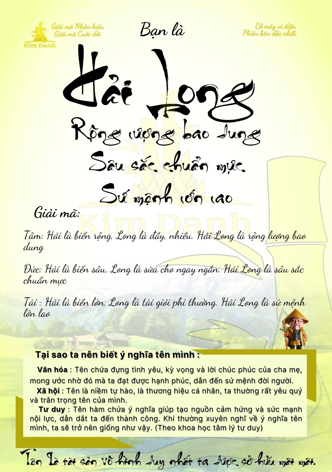 Giải mã ý nghĩa tên Hải Long