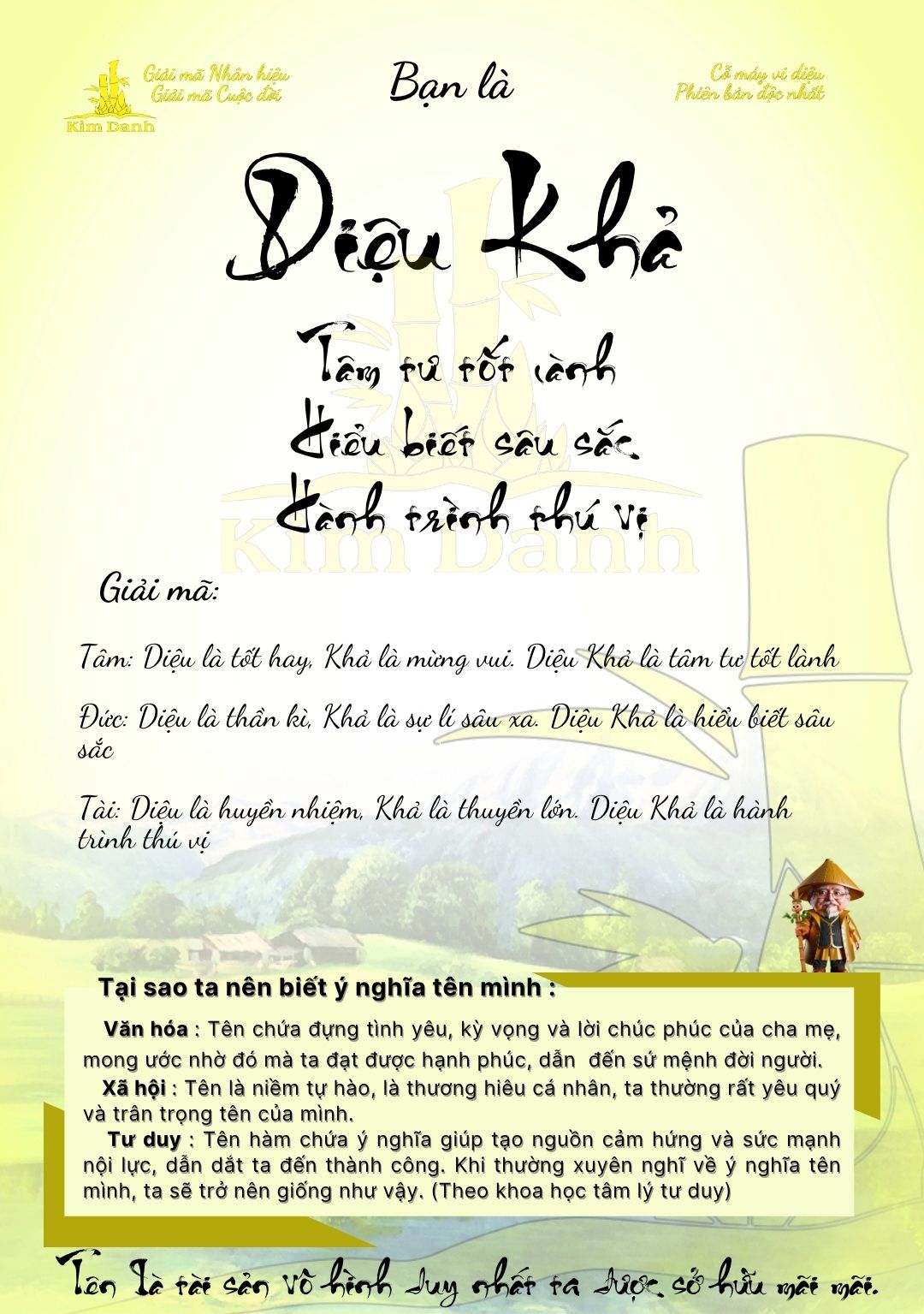 Giải mã ý nghĩa tên Diệu Khả