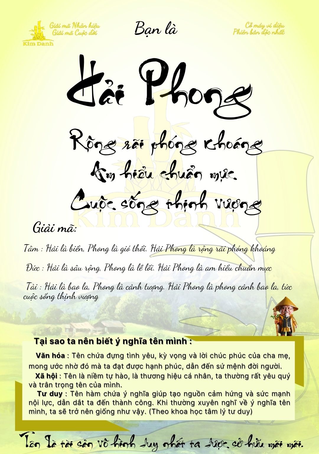 Giải mã ý nghĩa tên Hải Phong