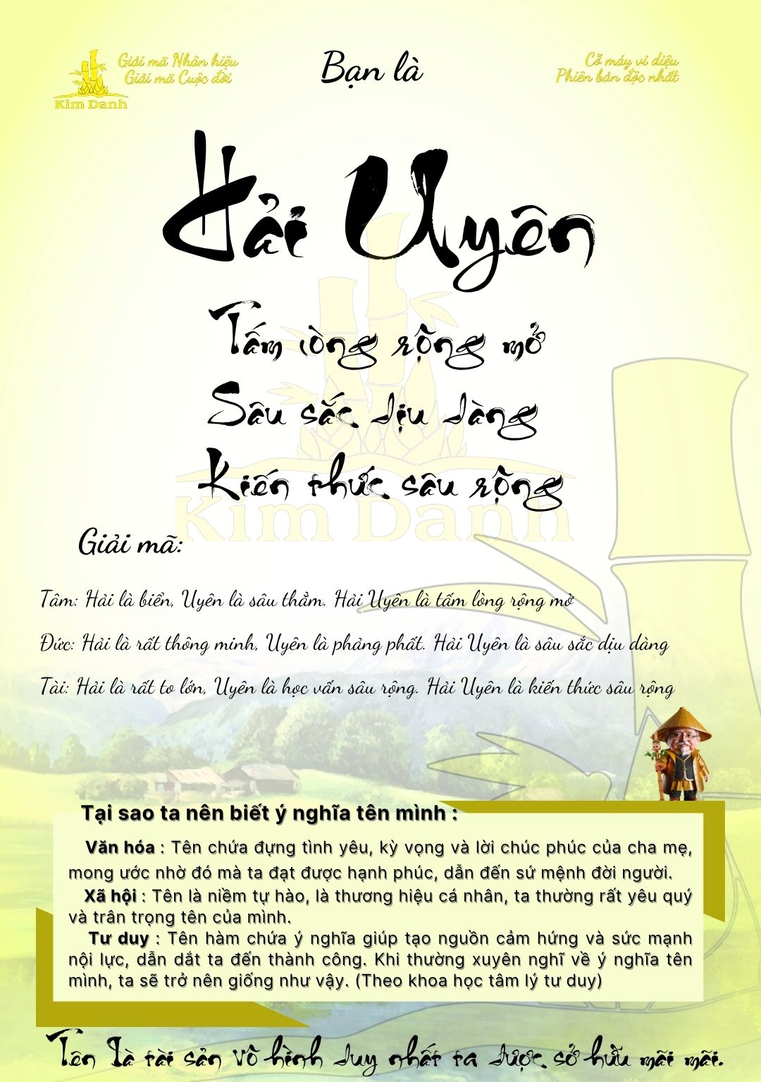 Giải mã ý nghĩa tên Hải Uyên