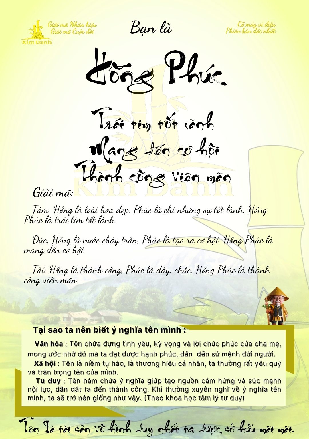 Giải mã ý nghĩa tên Hồng Phúc