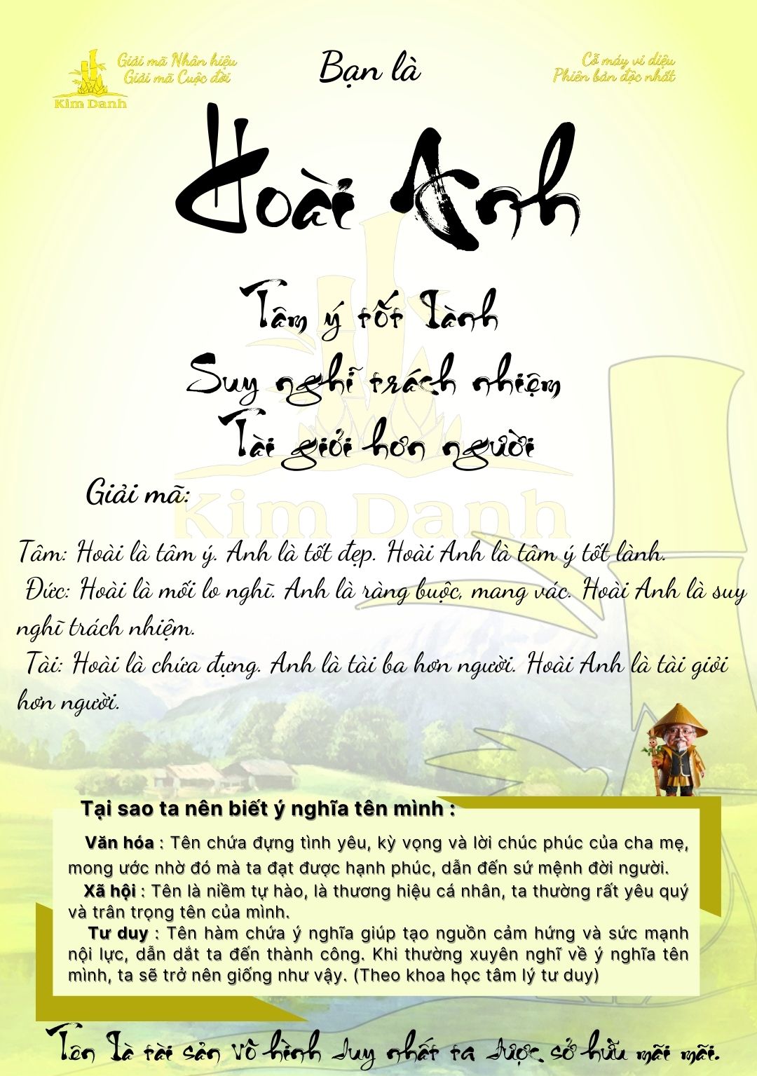 Giải mã ý nghĩa tên Hoài Anh