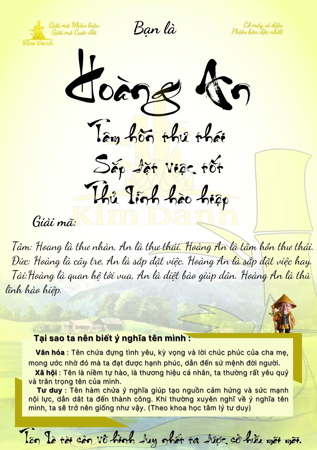 Giải mã ý nghĩa tên Hoàng An