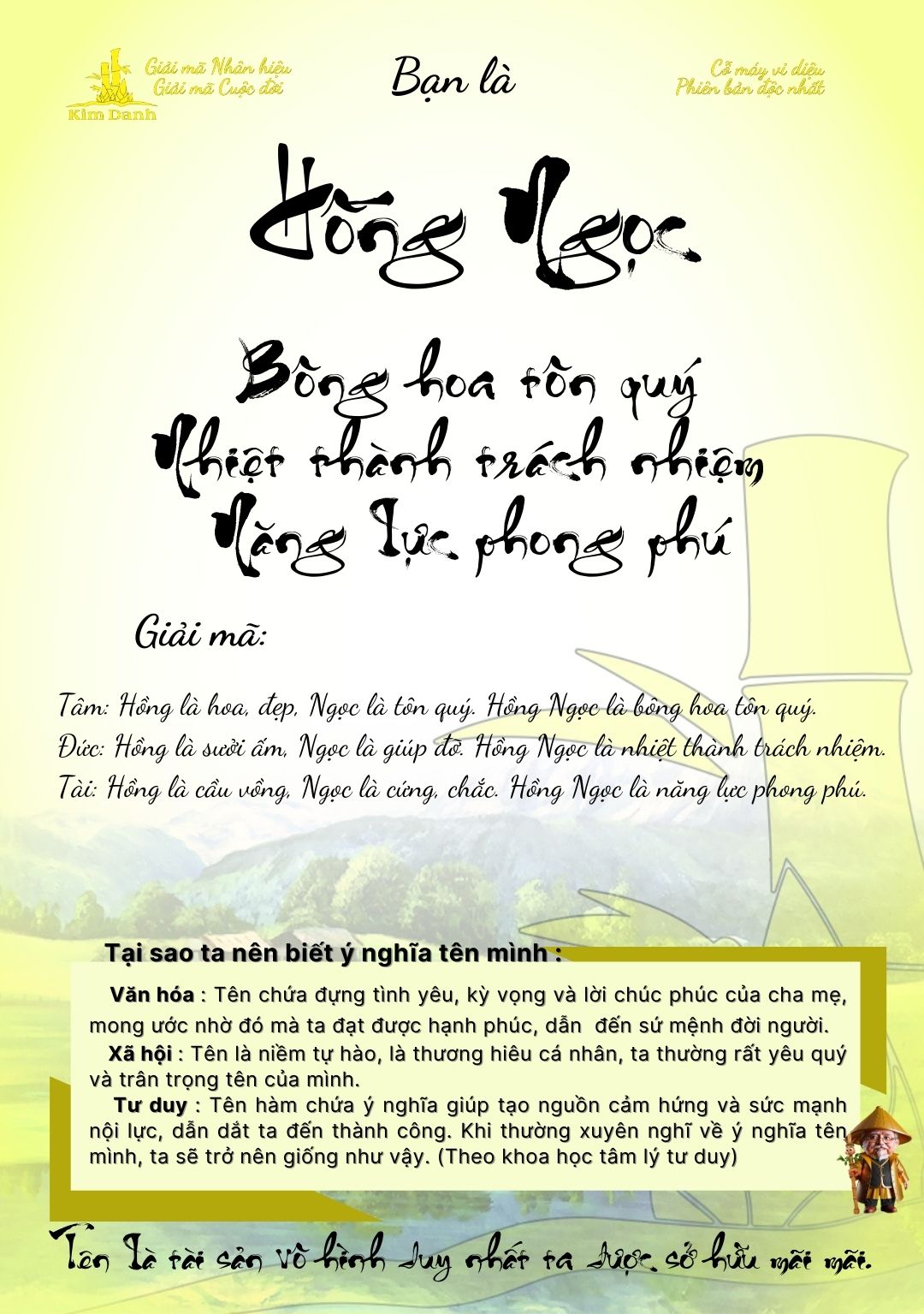 Giải mã ý nghĩa tên Hồng Ngọc