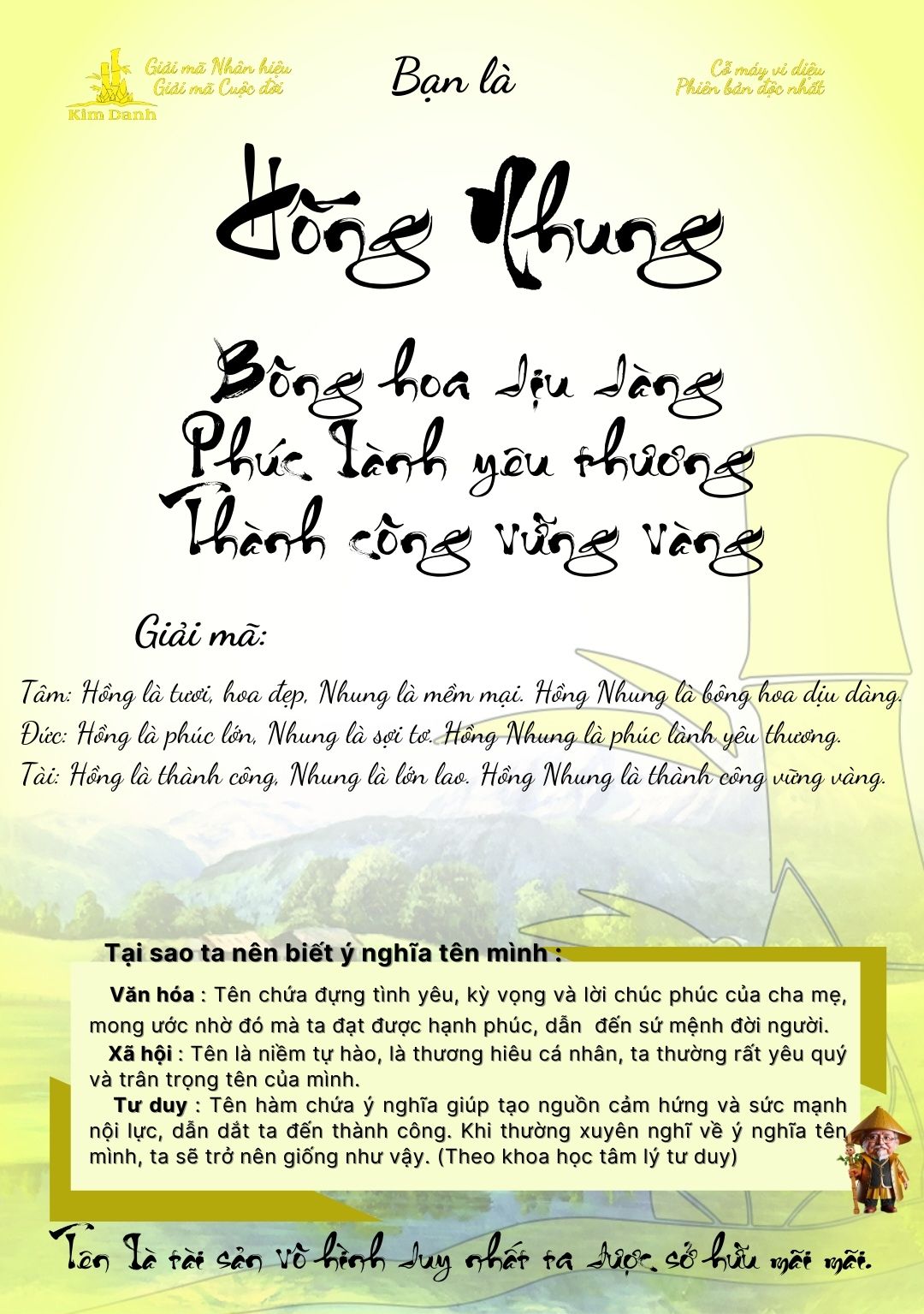 Giải mã ý nghĩa tên Hồng Nhung