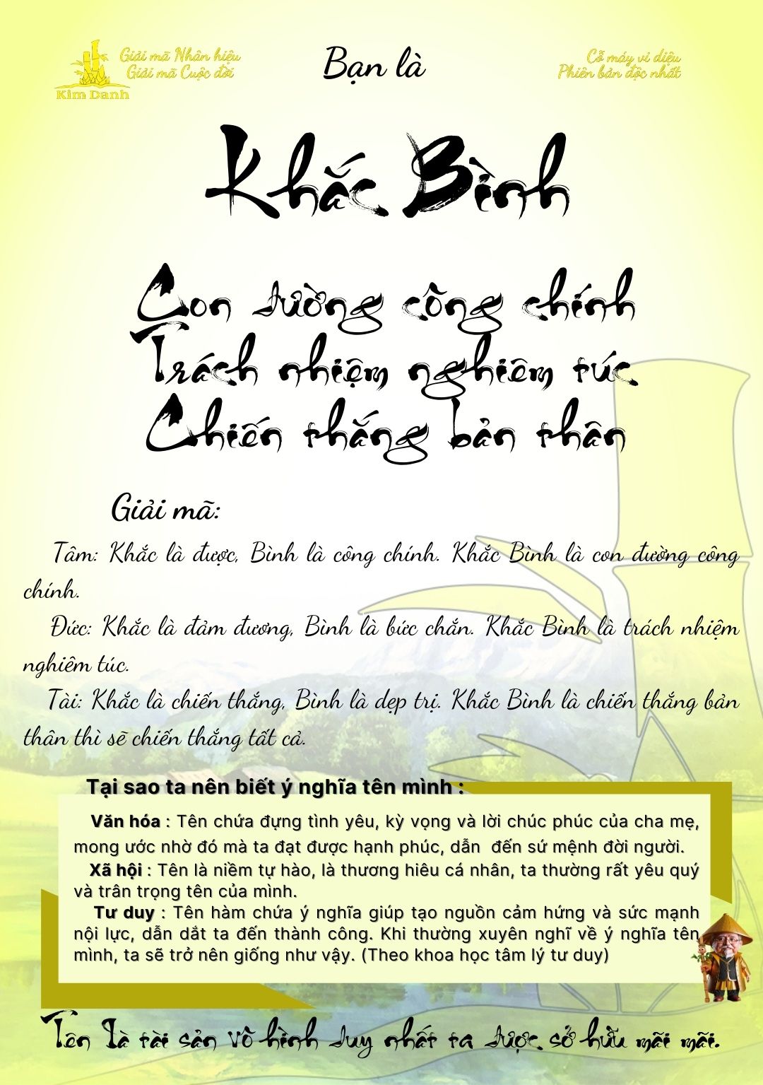 Giải mã ý nghĩa tên Khắc Bình