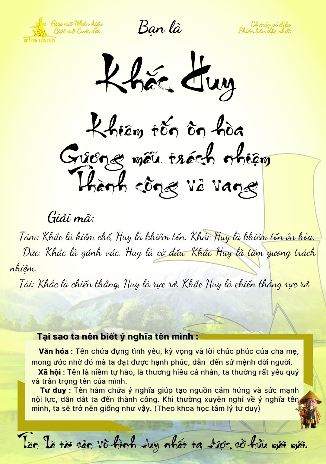 Giải mã ý nghĩa tên Khắc Huy