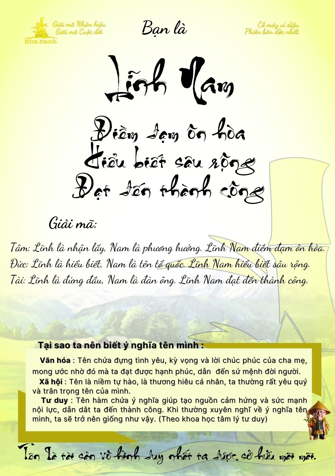 Giải mã ý nghĩa tên Lĩnh Nam