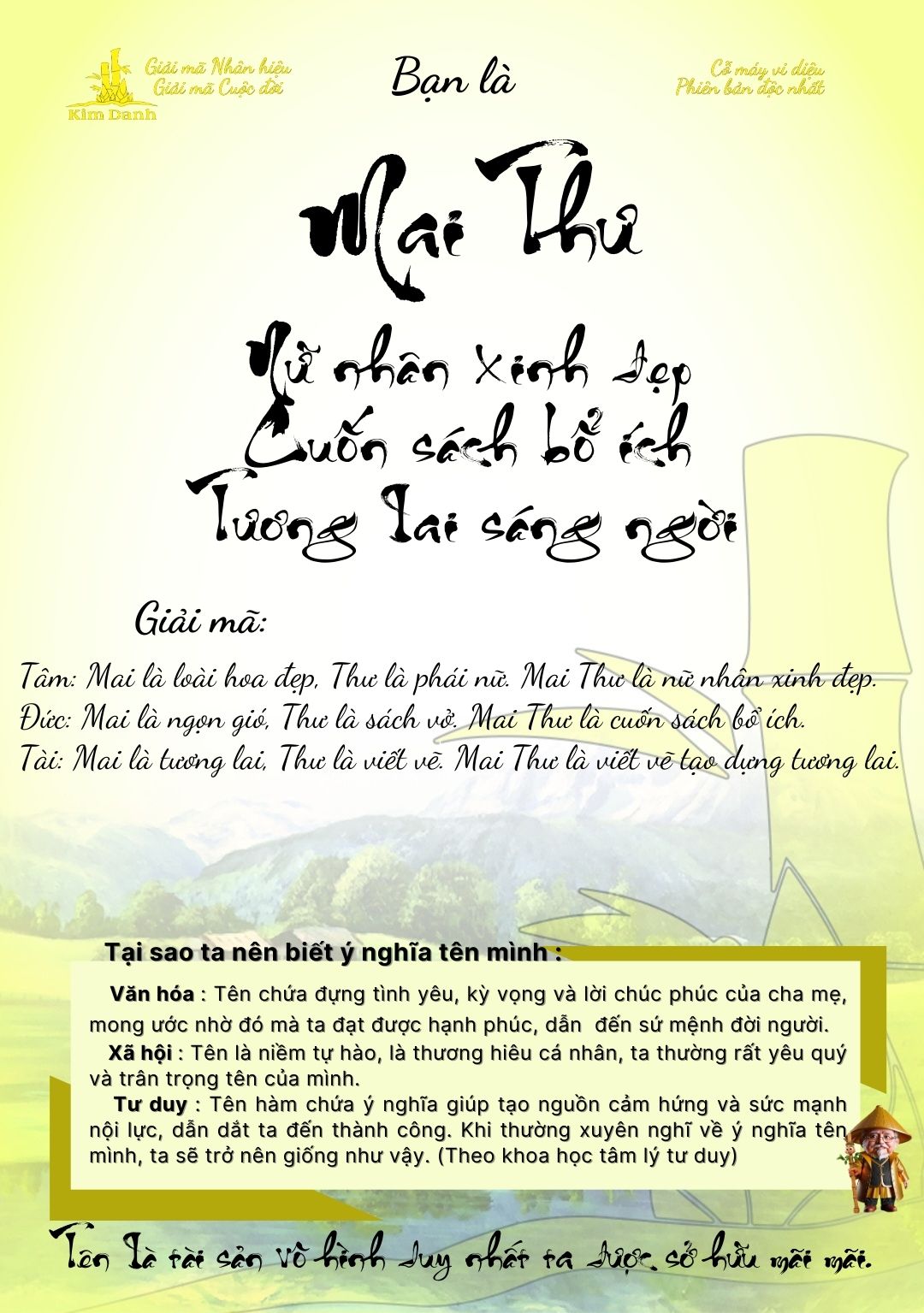 Giải mã ý nghĩa tên Mai Thư