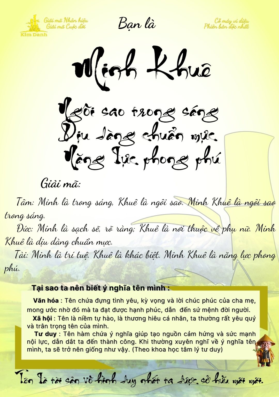 Giải mã ý nghĩa tên Minh Khuê