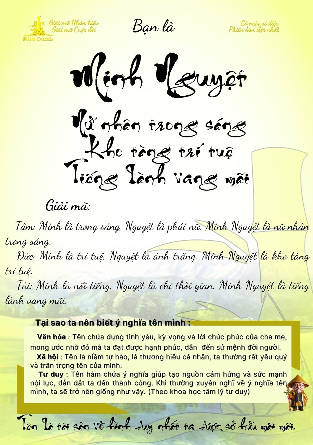 Giải mã ý nghĩa tên Minh Nguyệt