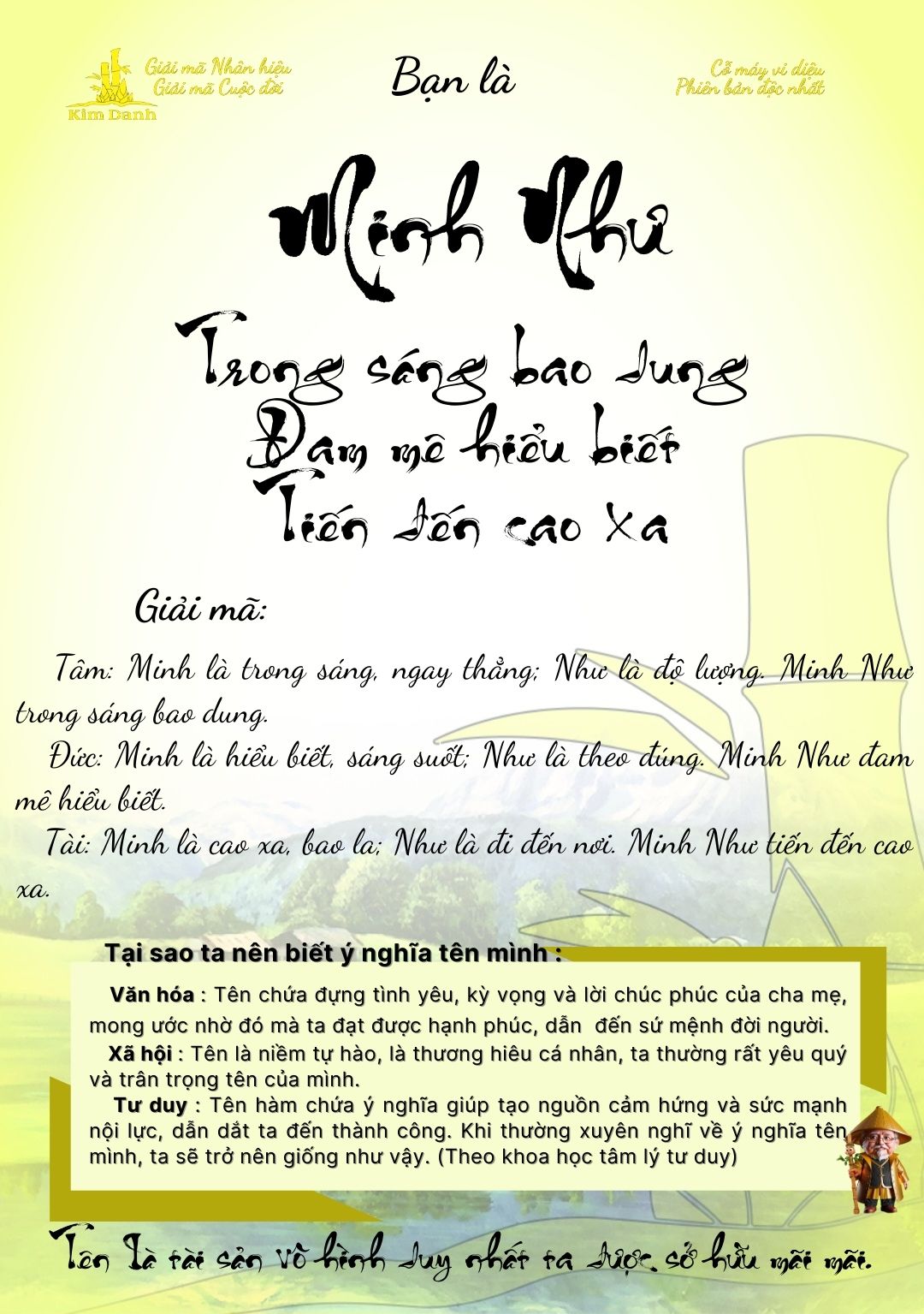 Giải mã ý nghĩa tên Minh Như