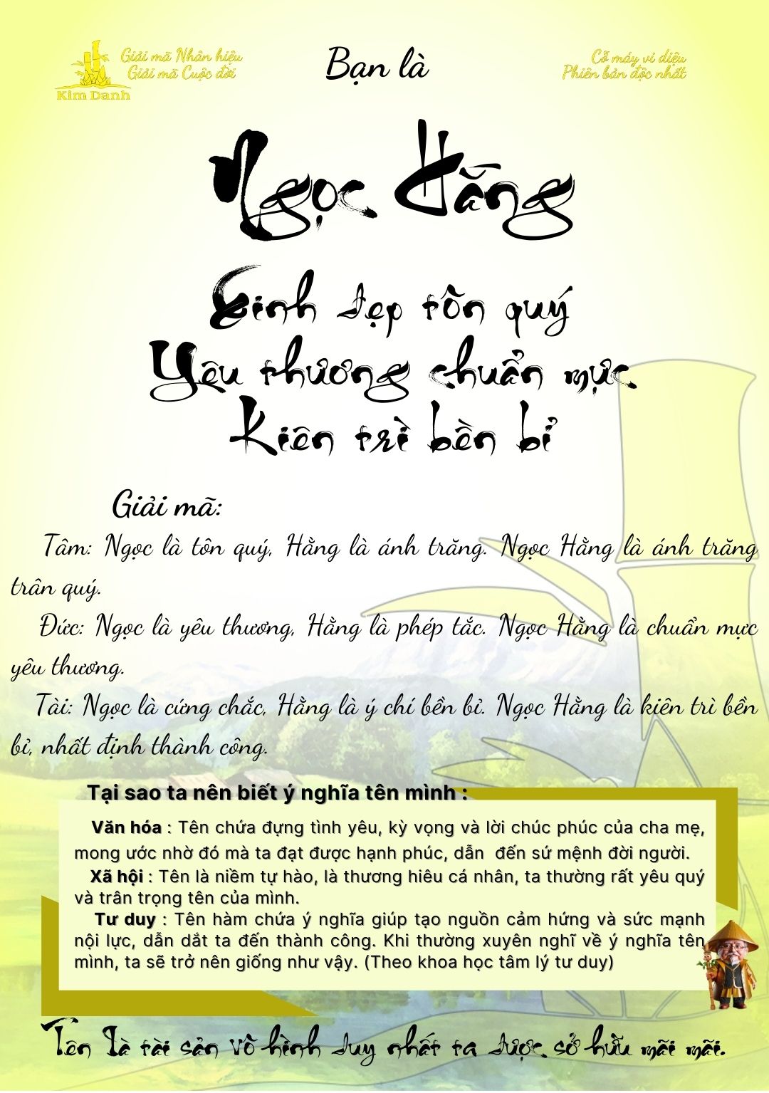 Giải mã ý nghĩa tên Ngọc Hằng