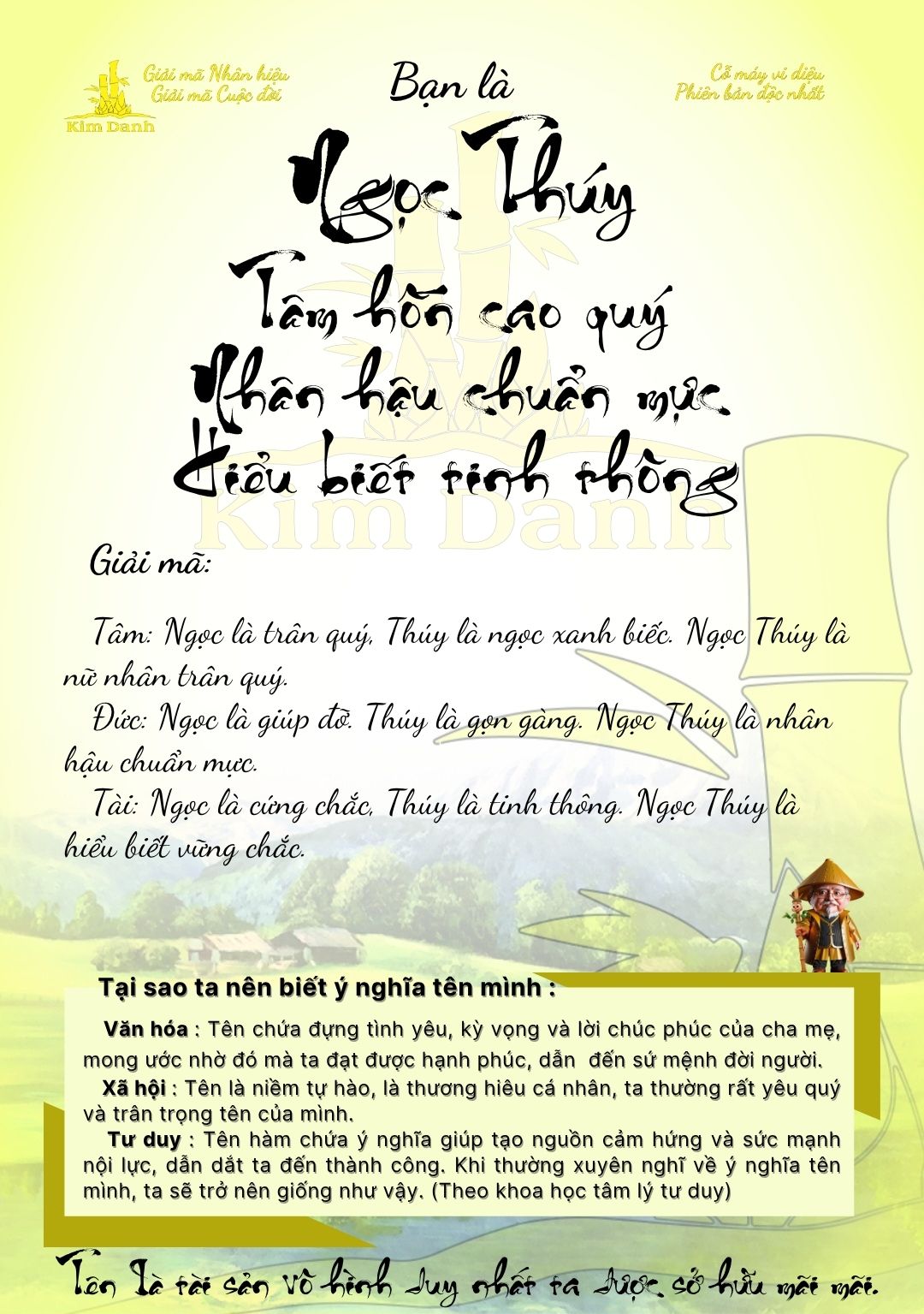 Ý nghĩa tên Ngọc Thúy 4 Giải mã ý nghĩa tên Ngọc Thúy