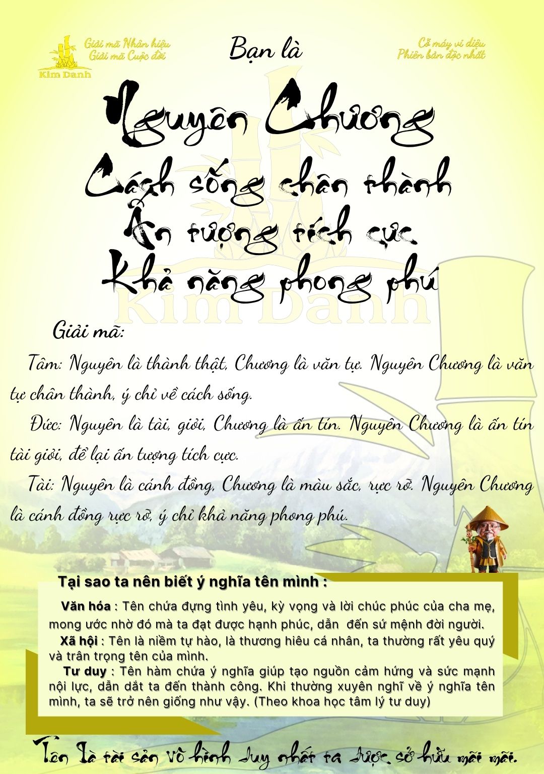 Ý nghĩa tên Nguyên Chương 4 Giải mã ý nghĩa tên Nguyên Chương