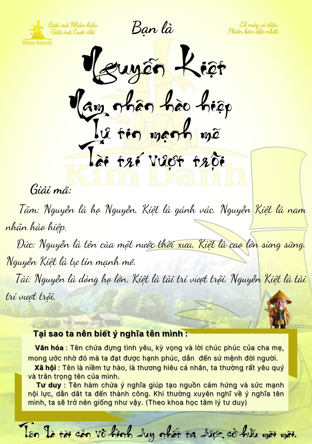 Giải mã ý nghĩa tên Nguyễn Kiệt