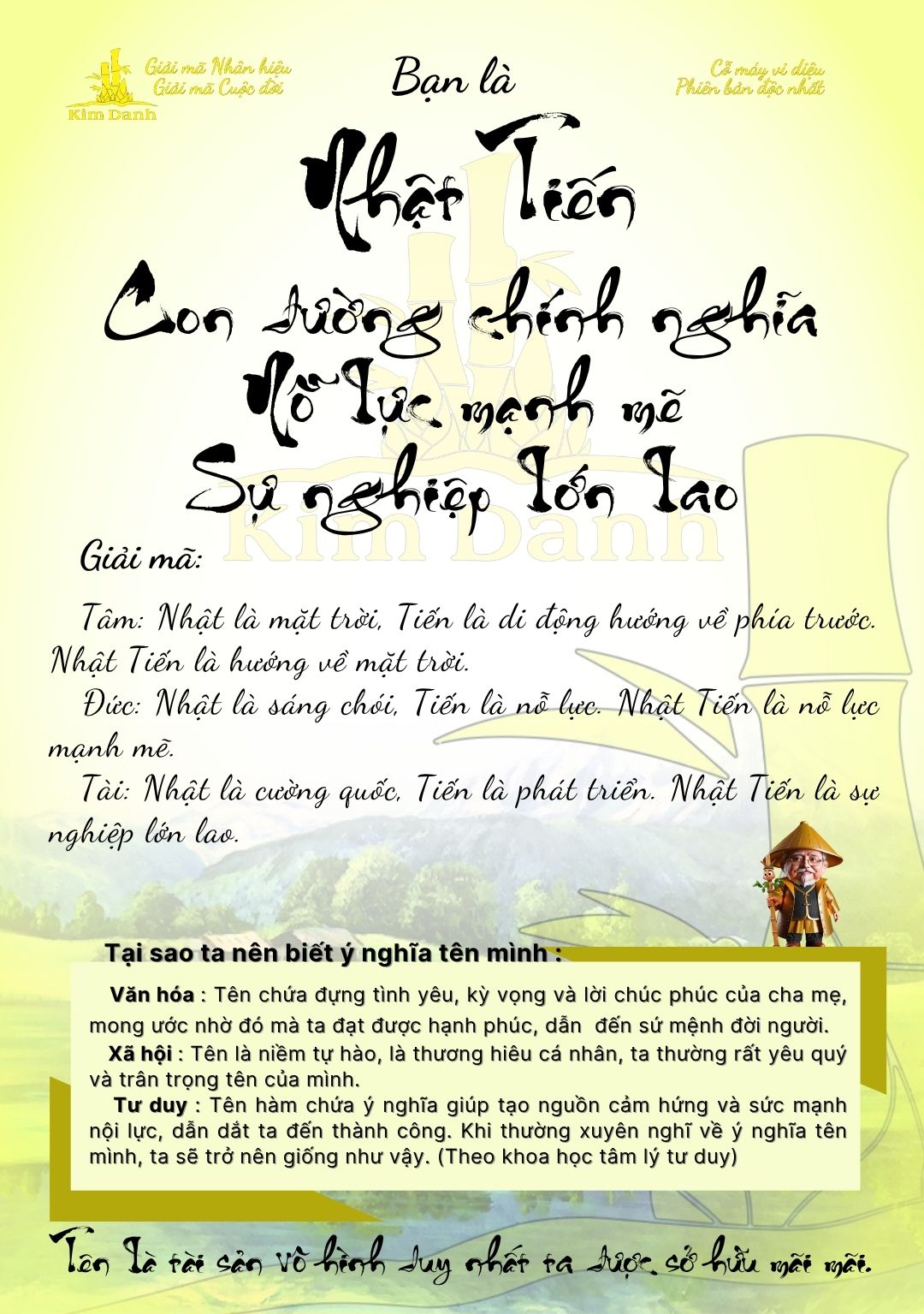 Giải mã ý nghĩa tên Nhật Tiến