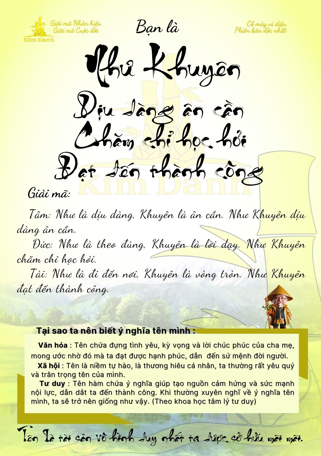 Giải mã ý nghĩa tên Như Khuyên