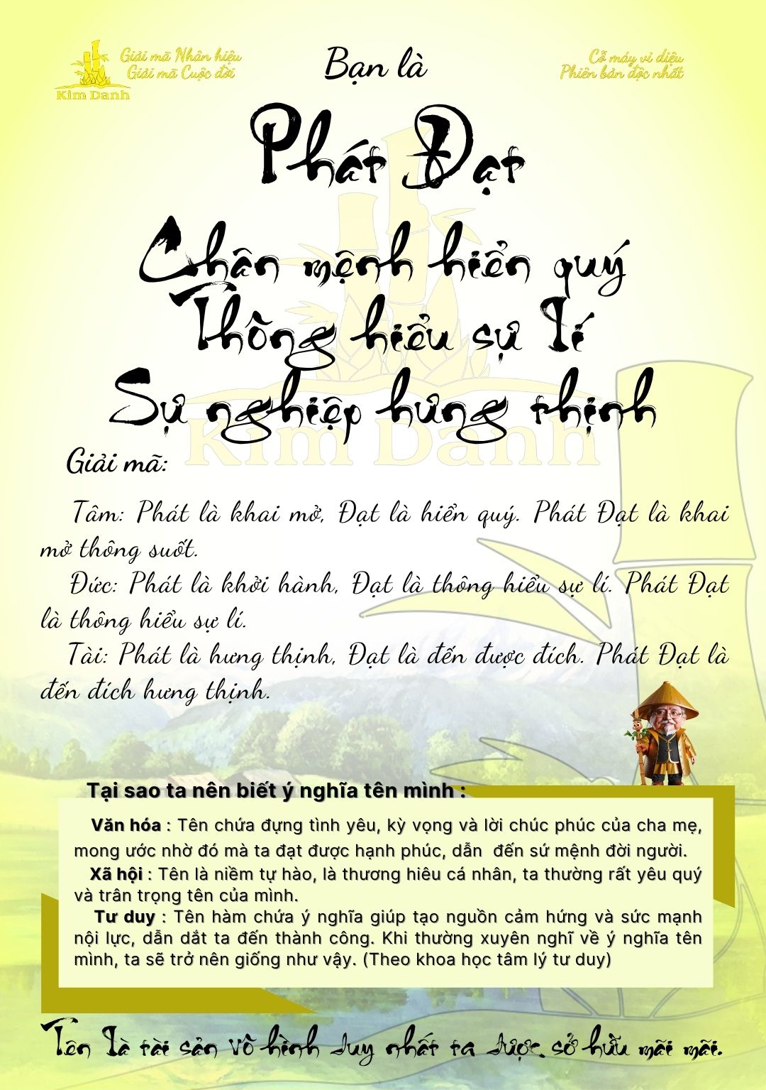 Ý nghĩa tên Phát Đạt 5 Giải mã ý nghĩa tên Phát Đạt