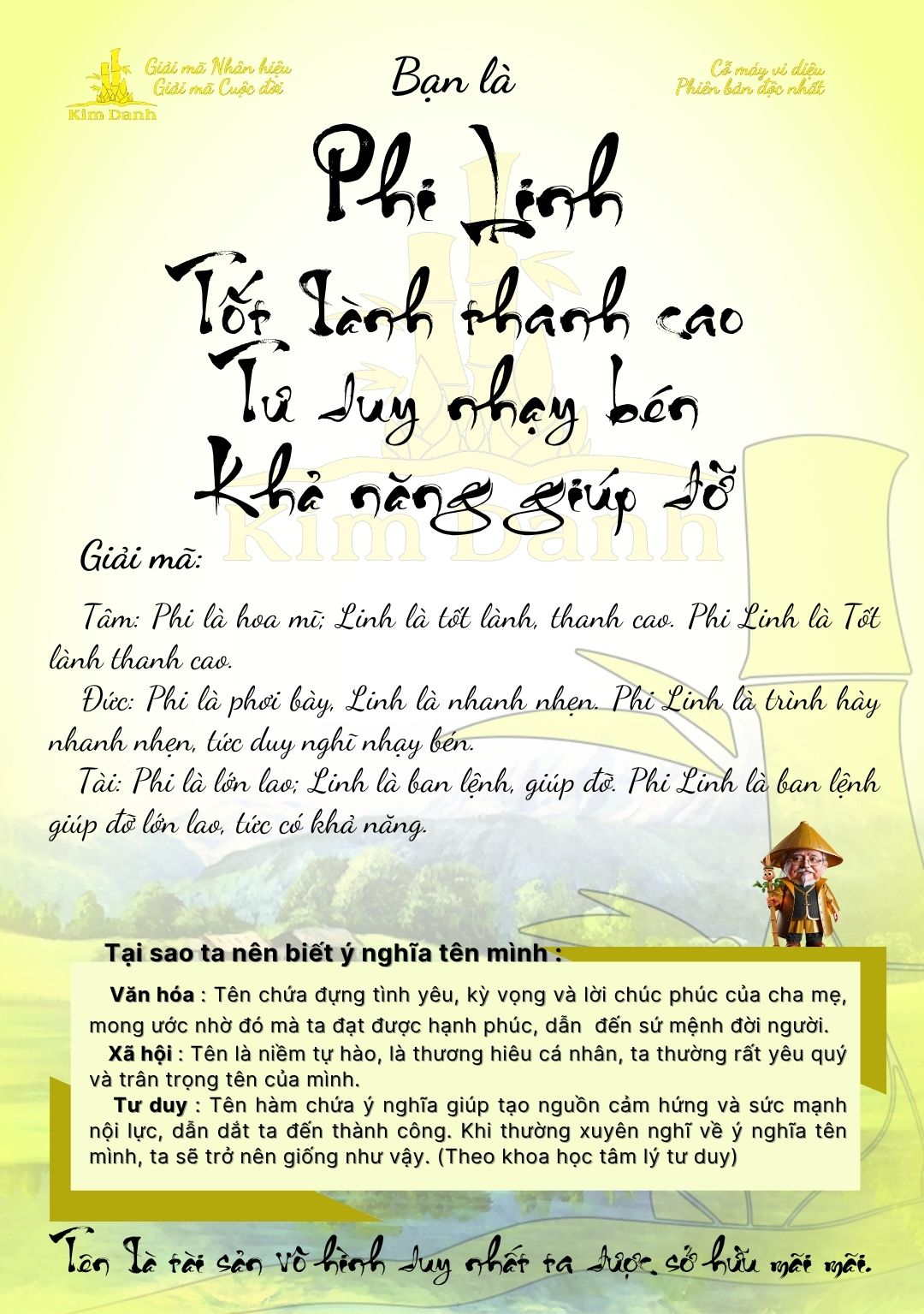 Giải mã ý nghĩa tên Phi Linh