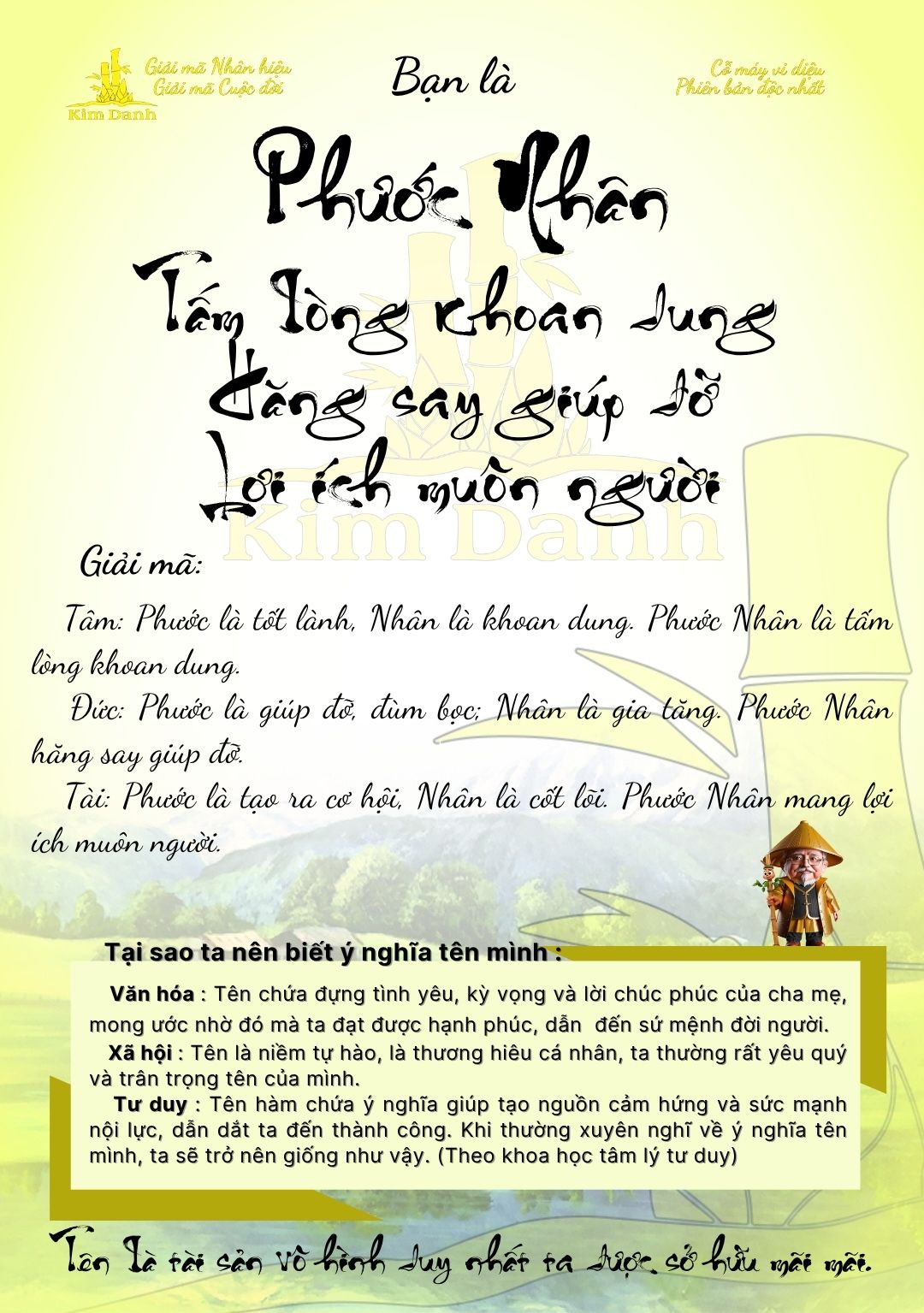 Ý nghĩa tên Phước Nhân 5 Giải mã ý nghĩa tên Phước Nhân