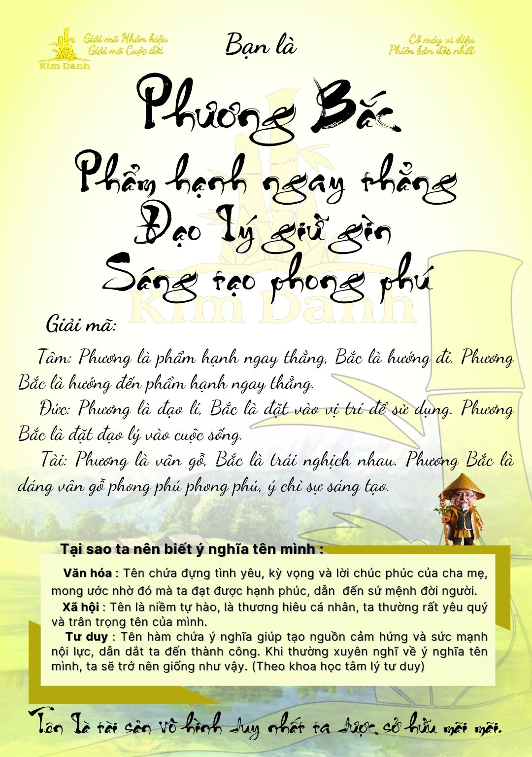 Giải mã ý nghĩa tên Phương Bắc