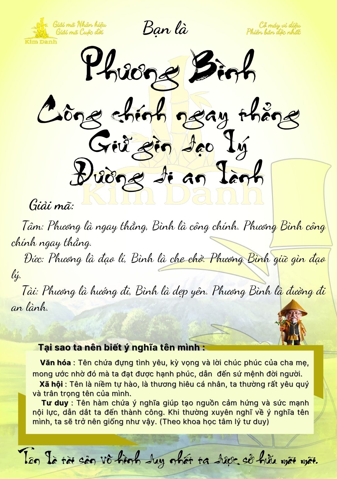 Ý nghĩa tên Phương Bình 5 Giải mã ý nghĩa tên Phương Bình