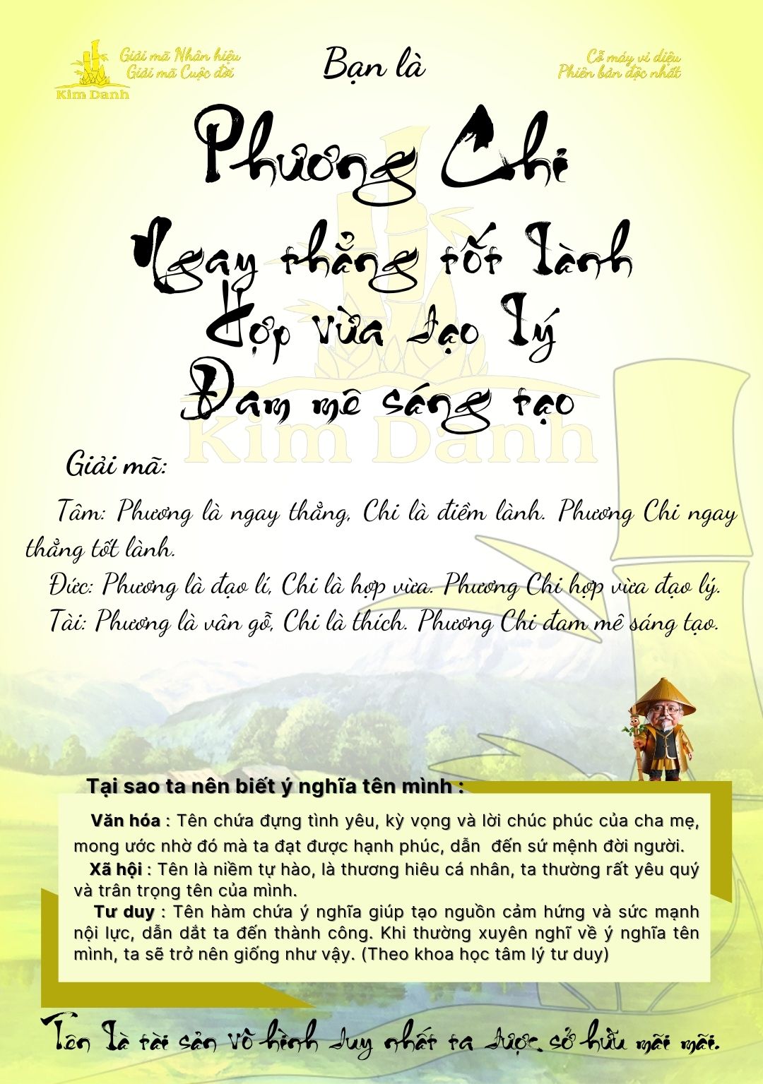 Ý nghĩa tên Phương Chi 5 Giải mã ý nghĩa tên Phương Chi