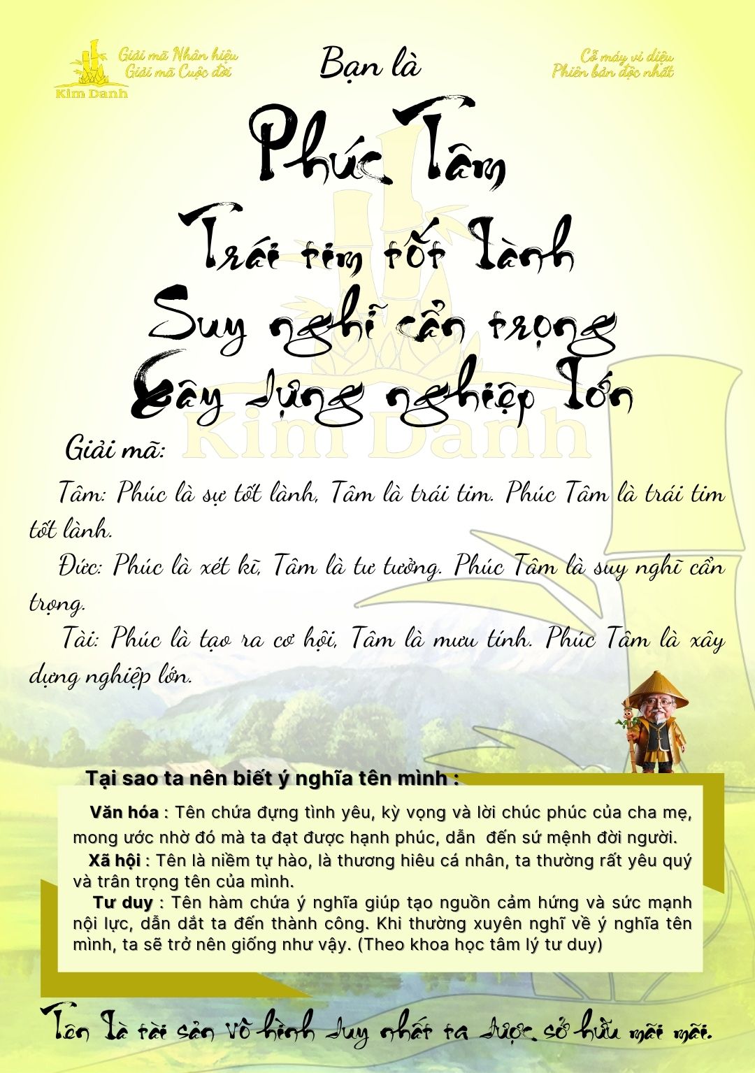 Ý nghĩa tên Phúc Tâm 5 Giải mã ý nghĩa tên Phúc Tâm