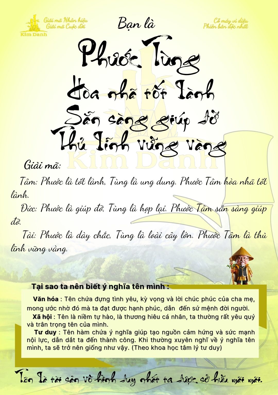 Giải mã ý nghĩa tên Phước Tùng