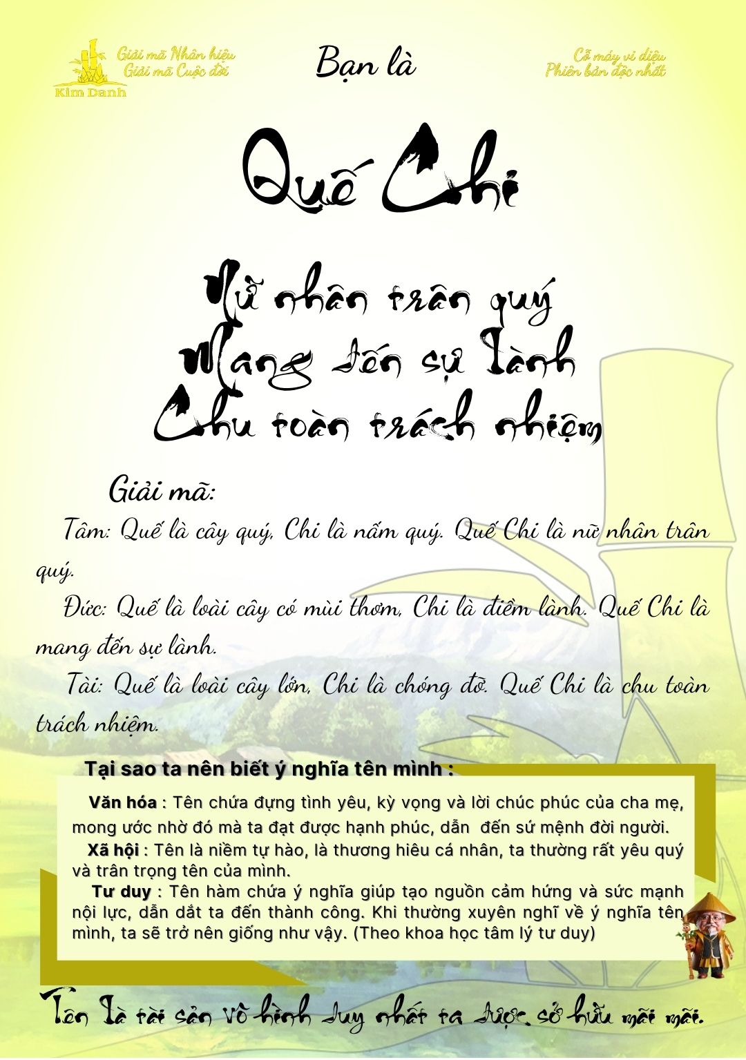 Giải mã ý nghĩa tên Quế Chi