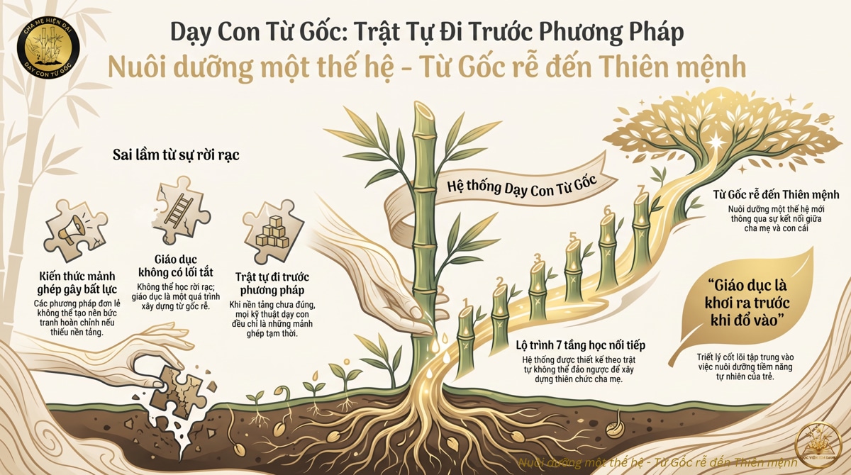 Dạy con từ Gốc - Trật tự đi trước phương pháp