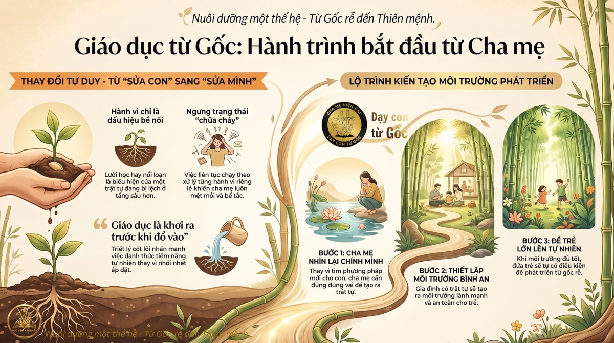 Dạy con từ Gốc bắt đầu từ cha mẹ