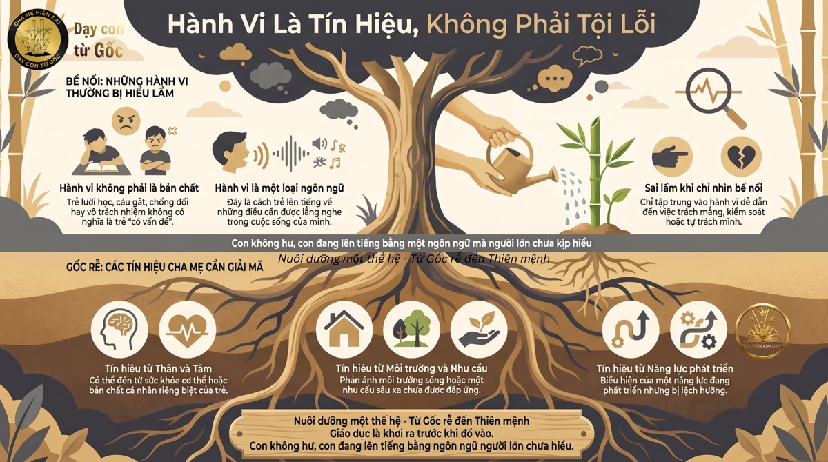 Hành vi là tín hiệu - Dạy con từ gốc