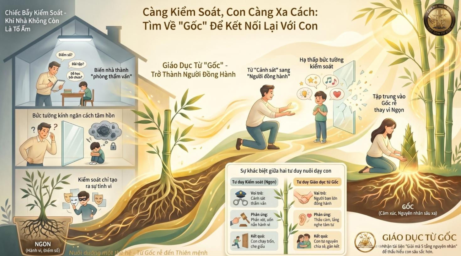 Cha mẹ kiểm soát con: Vì sao càng kiểm soát con càng xa cách? 28 Tại sao kiểm soát không bao giờ là giải pháp bền vững?