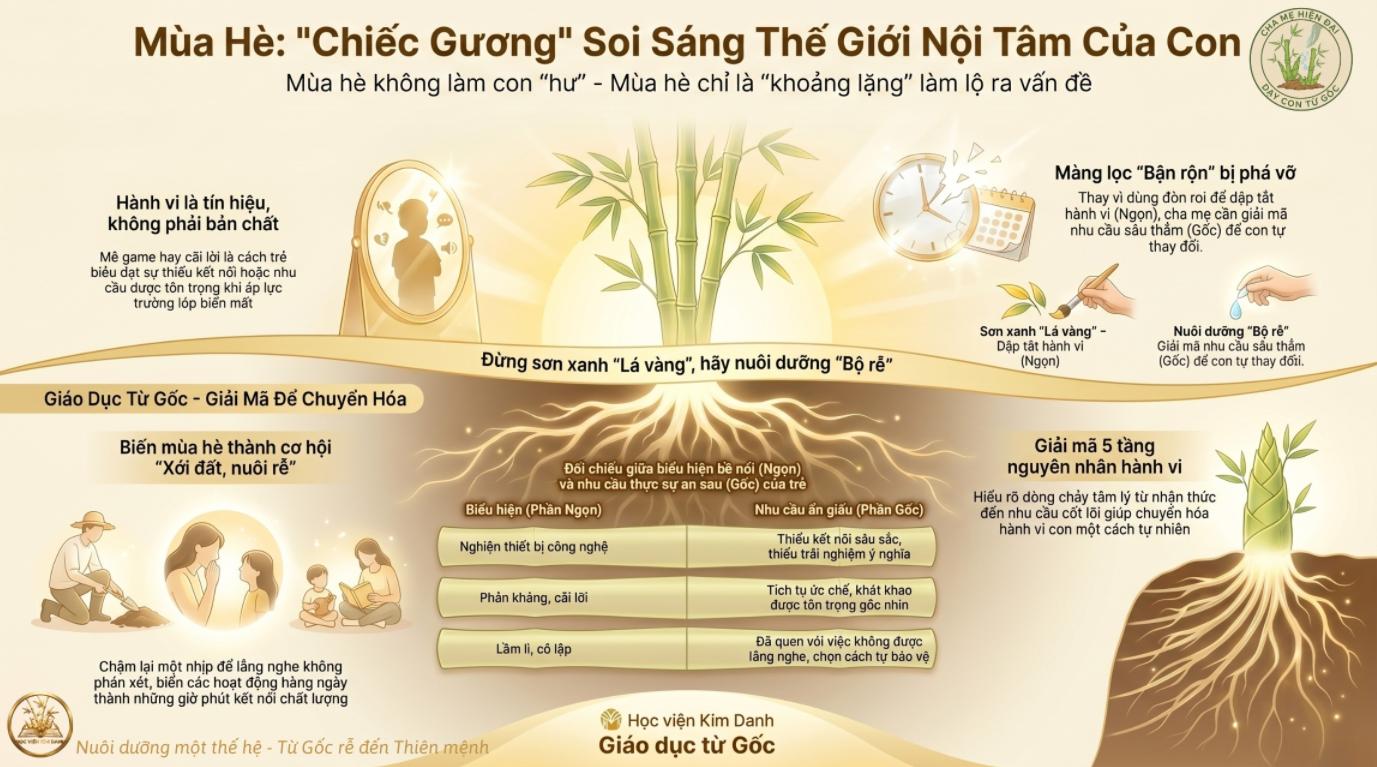 Sửa tâm lý cho con mùa hè: Mùa hè làm con hư hay chỉ làm lộ vấn đề? 5 Điều cha mẹ cần làm khi con thay đổi trong kỳ nghỉ