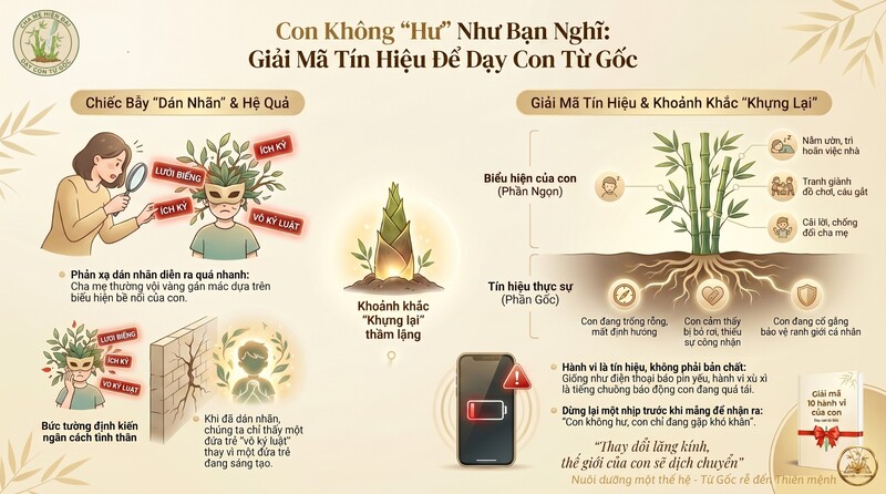 Con không hư như bạn nghĩ: Hãy dừng phản xạ dán nhãn trẻ 32 Hành vi chỉ là tín hiệu, không phải bản chất