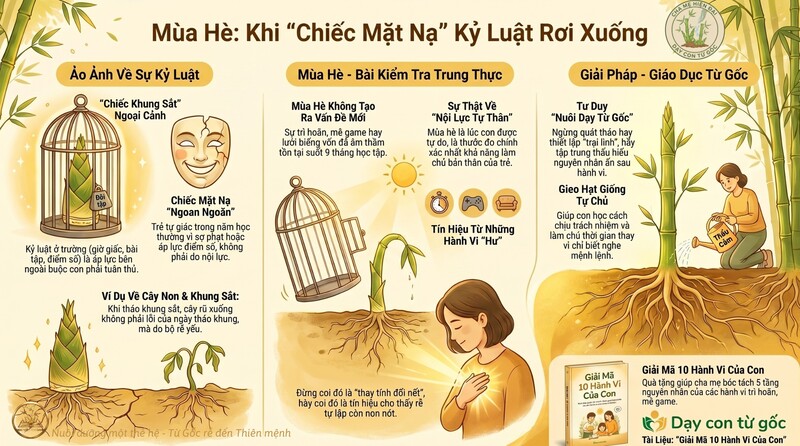 Mùa hè là lúc chiếc mặt nạ kỷ luật tự giác ở trẻ rơi xuống 28 Con không hề thay đổi chỉ vì nghỉ hè
