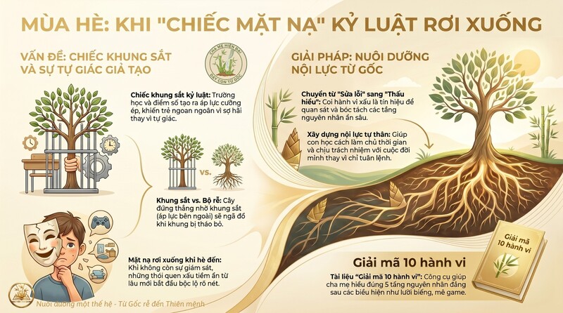 Mùa hè là lúc chiếc mặt nạ kỷ luật tự giác ở trẻ rơi xuống 29 Nhìn thấu bản chất để gieo hạt giống tự thân