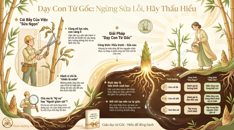 Cha mẹ hãy ngừng sửa lỗi và học cách thấu hiểu con